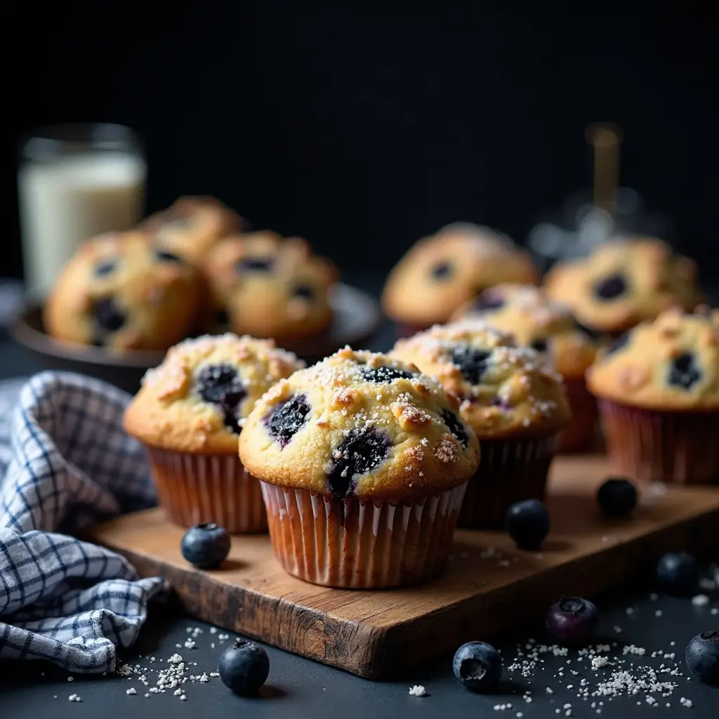 Blueberry Cake Mix Muffins