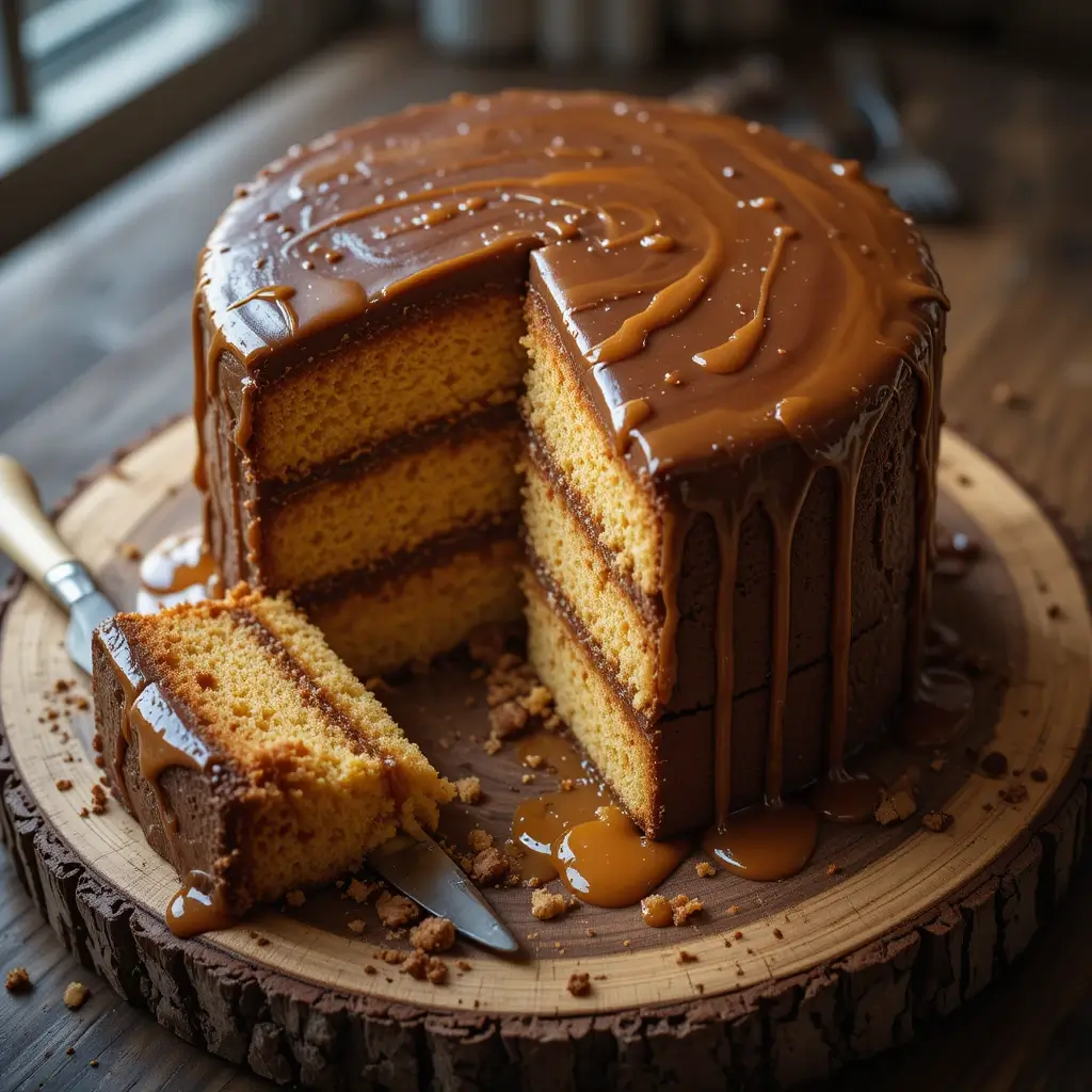 Caramel Cake with Chocolate