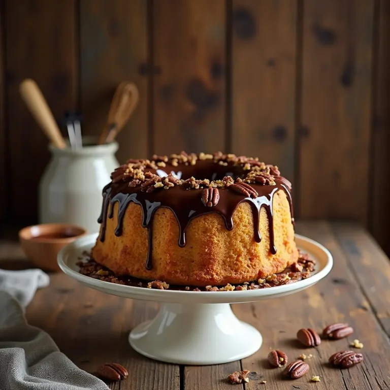 German Chocolate Pecan Pound Cake