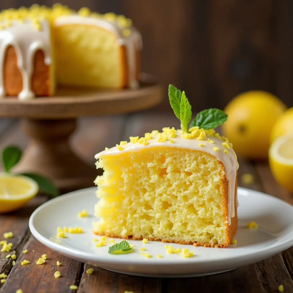 Lemon Cake Slice