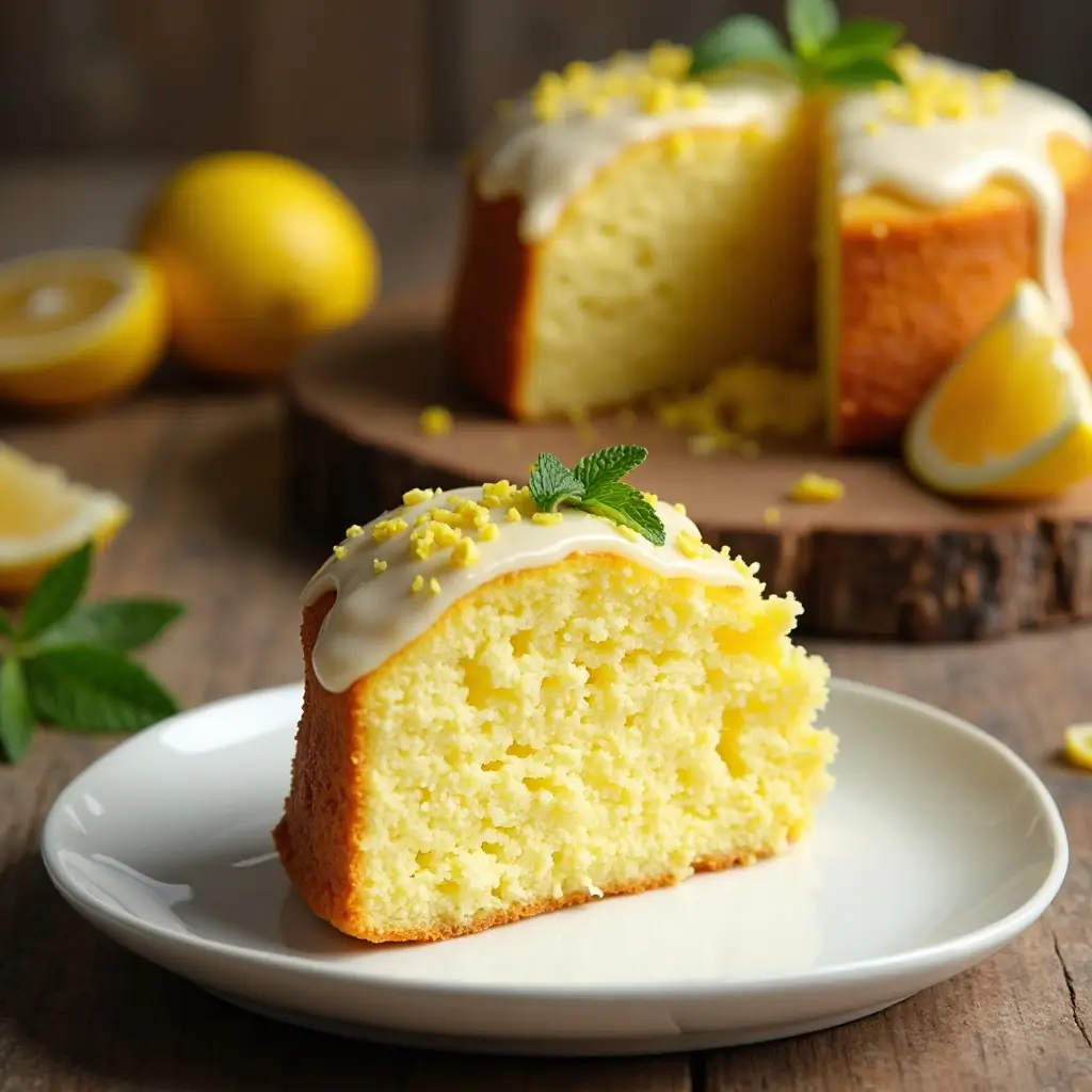 Lemon Cake Slice