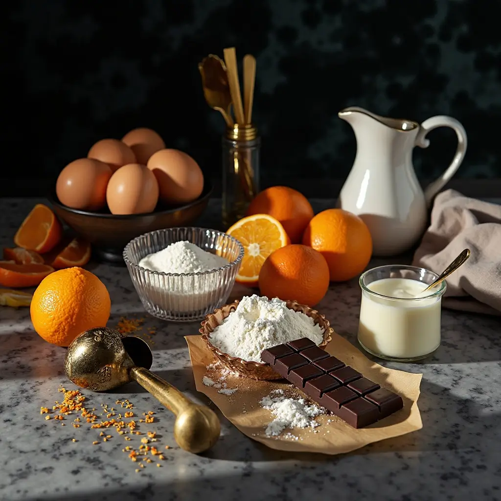 Orange Cake with Chocolate Ganache