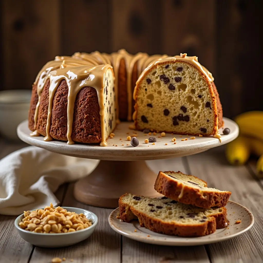 Peanut Butter Banana Cake