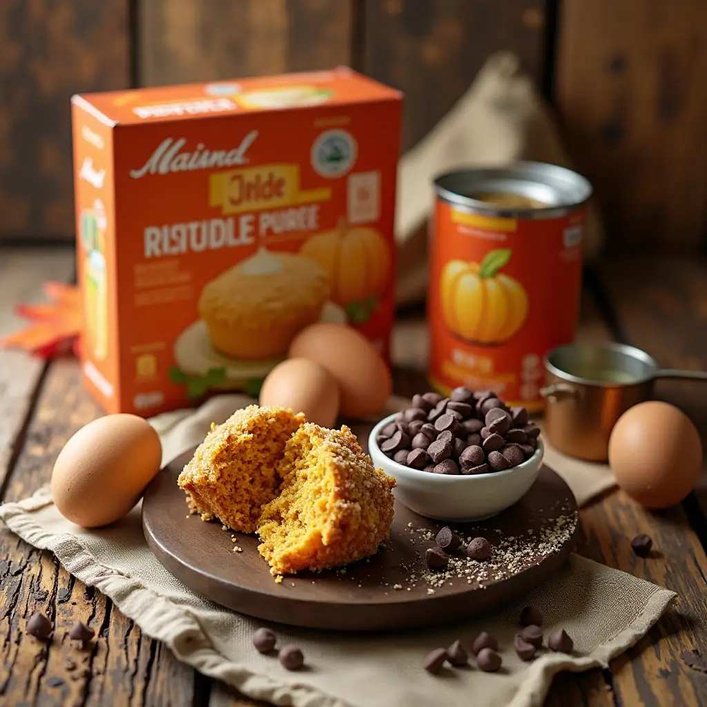 Pumpkin Spice Cake Mix Muffins