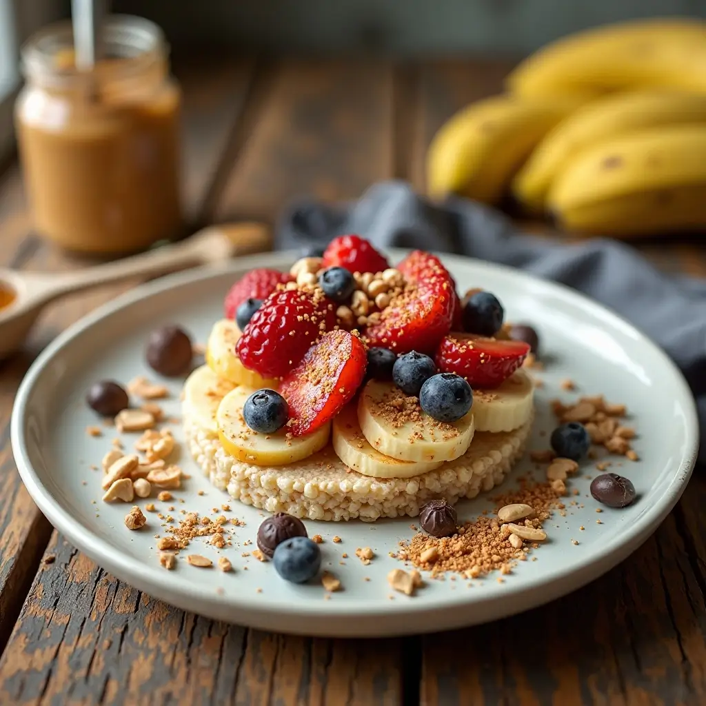 Rice Cakes and Peanut Butter