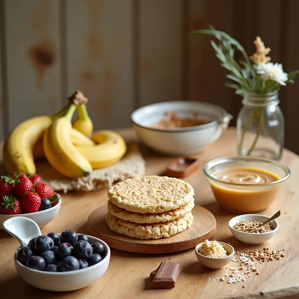 Rice Cakes and Peanut Butter