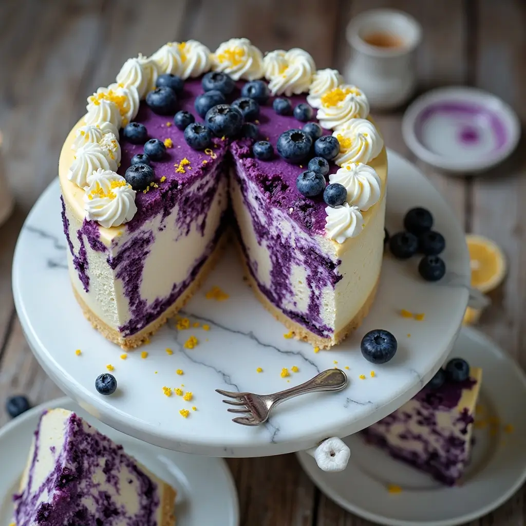 blueberry lemon cheesecake