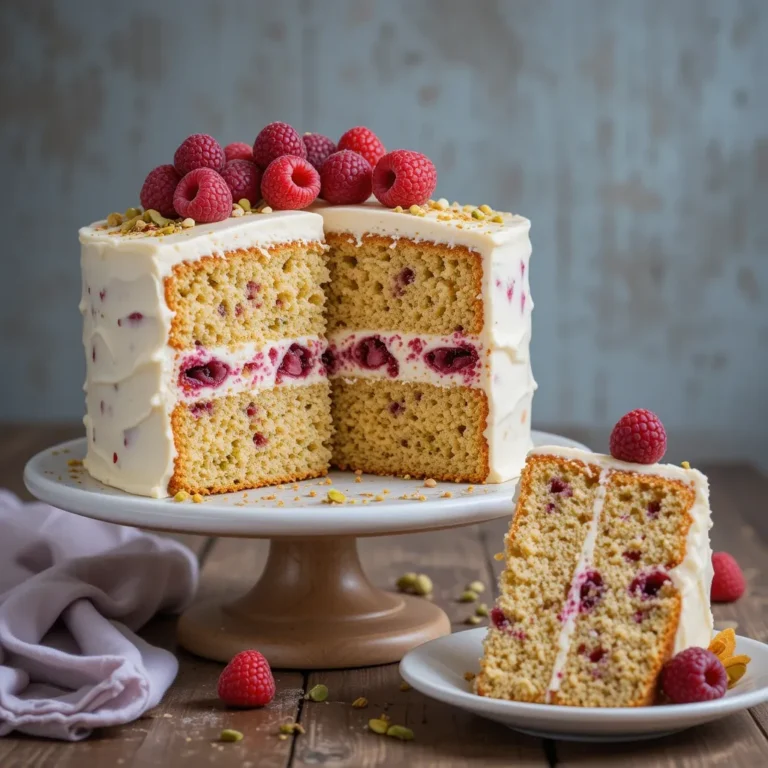 Raspberry Pistachio Cake