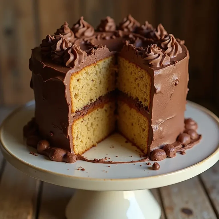 Banana Cake With Chocolate Frosting