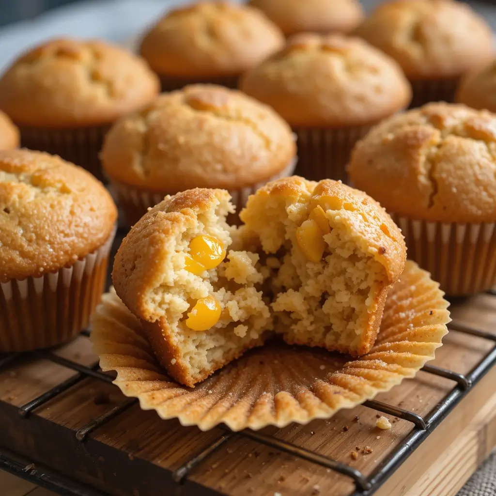 Banana and Peach Muffins