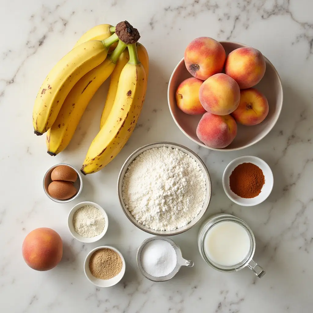 Banana and Peach Muffins