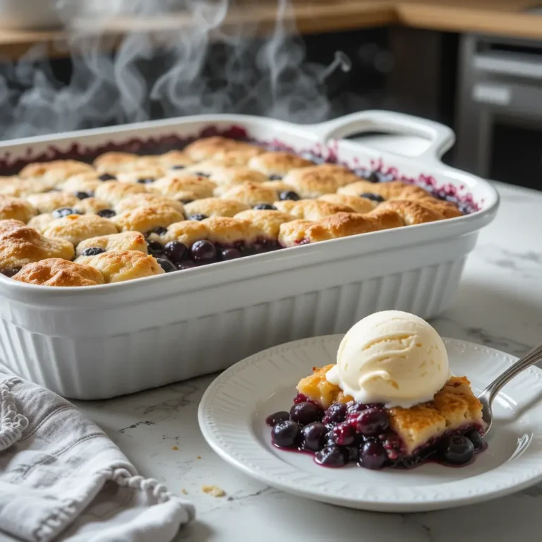 Blueberry Cake Mix Cobbler