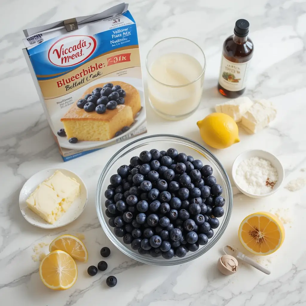 Blueberry Cake Mix Cobbler