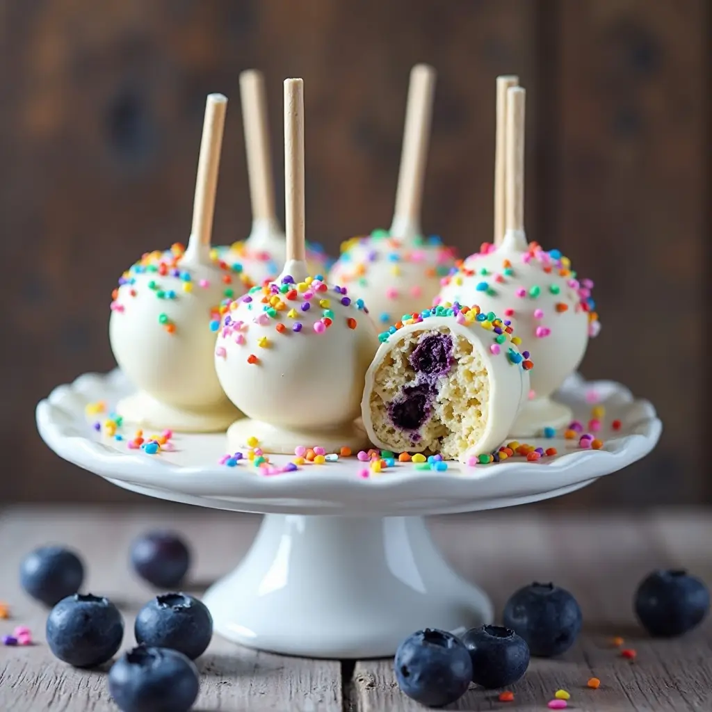 Blueberry Cake Pops