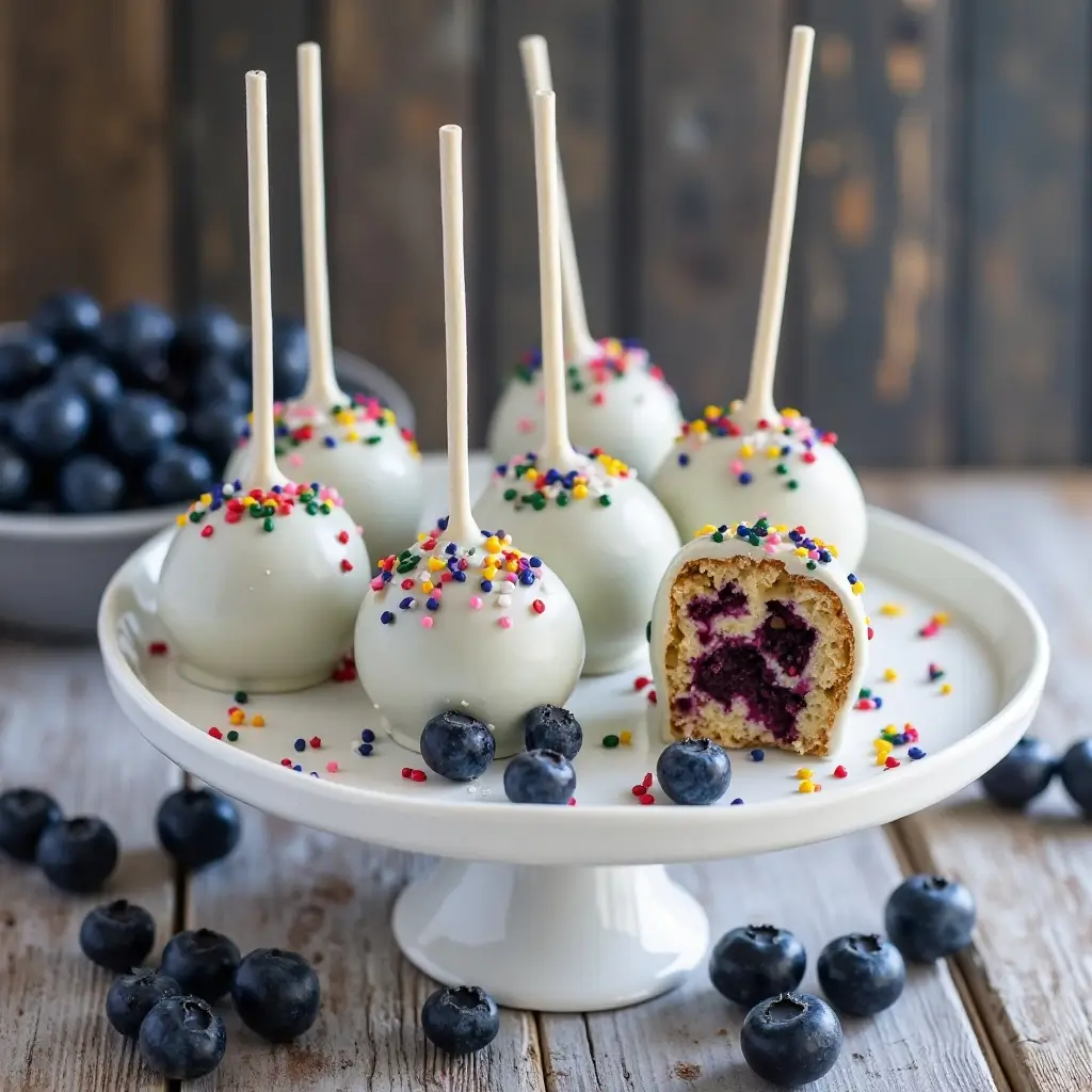 Blueberry Cake Pops