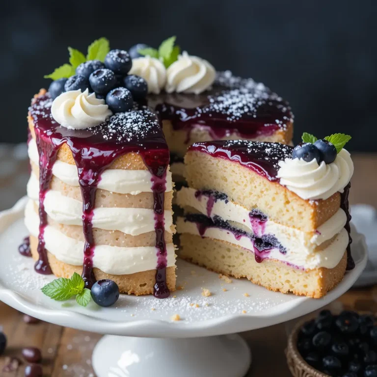 Blueberry Shortcake Cake