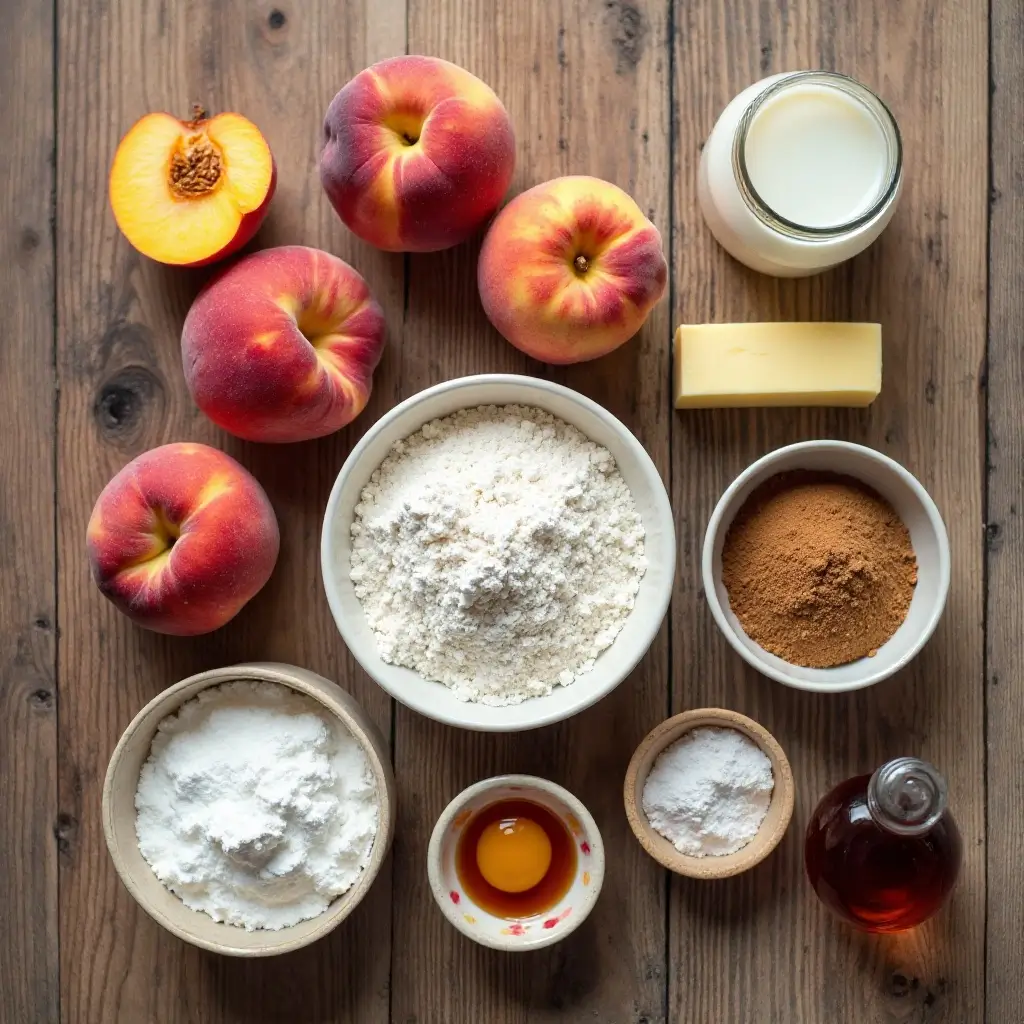 Cake Batter Peach Cobbler