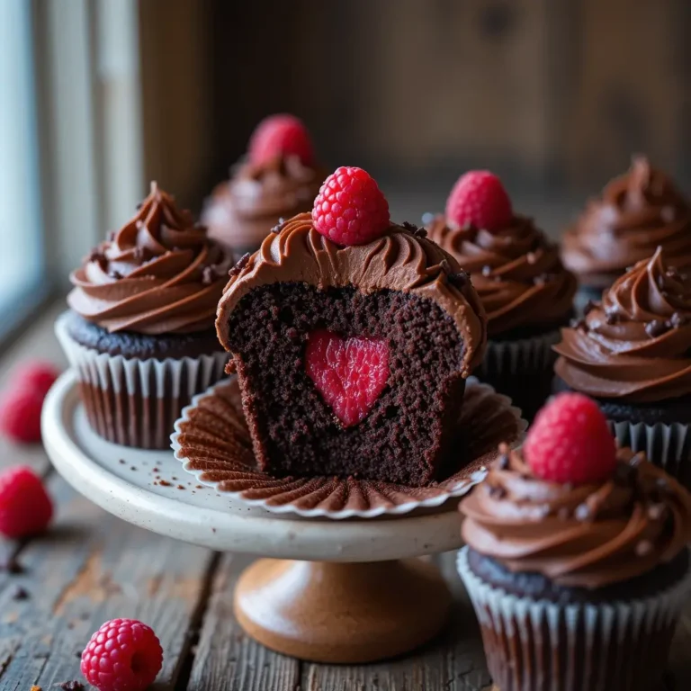 Chocolate Cupcake with Raspberry Filling