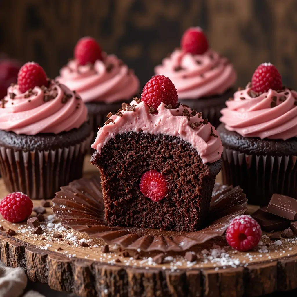 Chocolate Raspberry Cupcakes