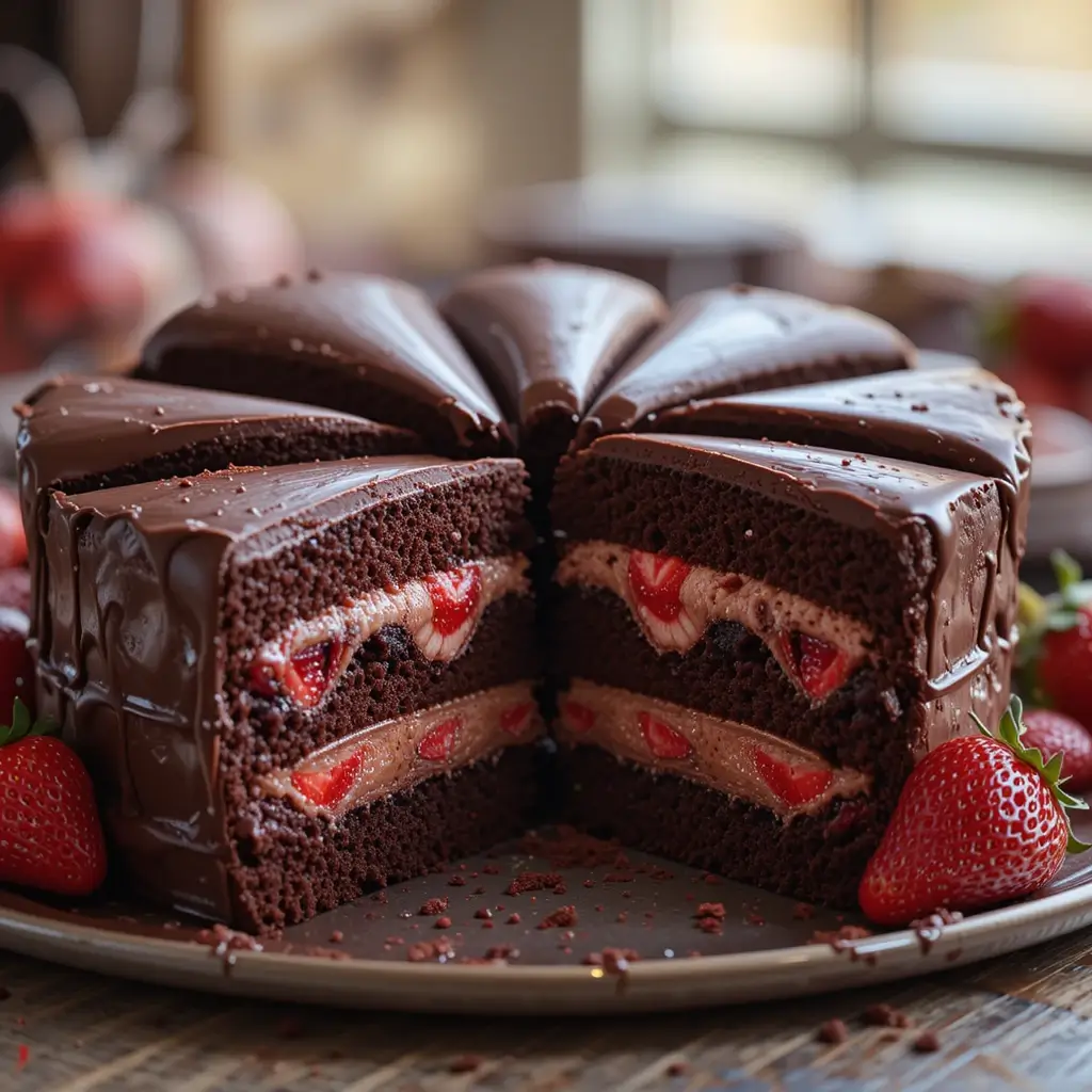 Chocolate Strawberry Cake Filling
