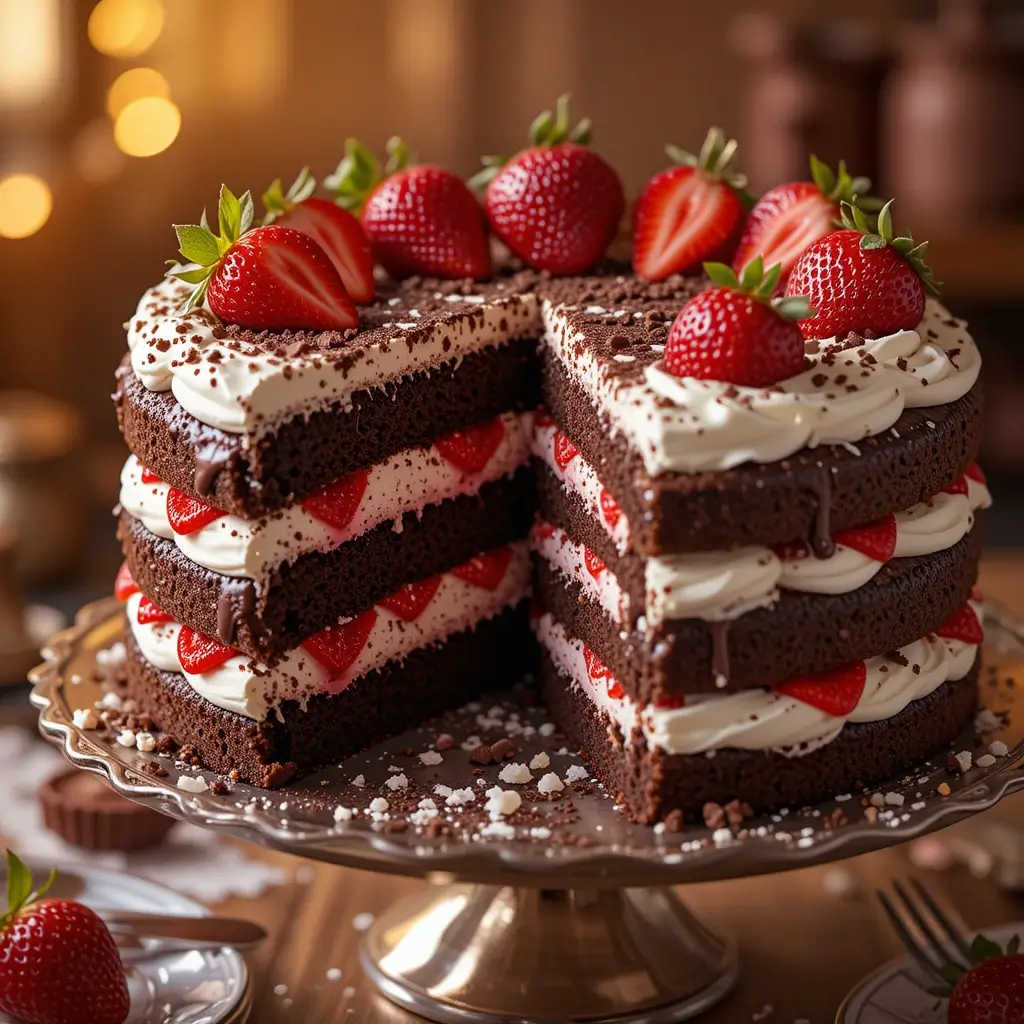 Chocolate Strawberry Shortcake