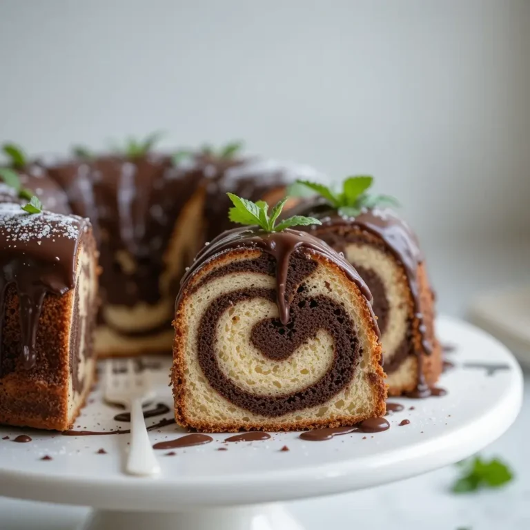 Chocolate Vanilla Marble Cake