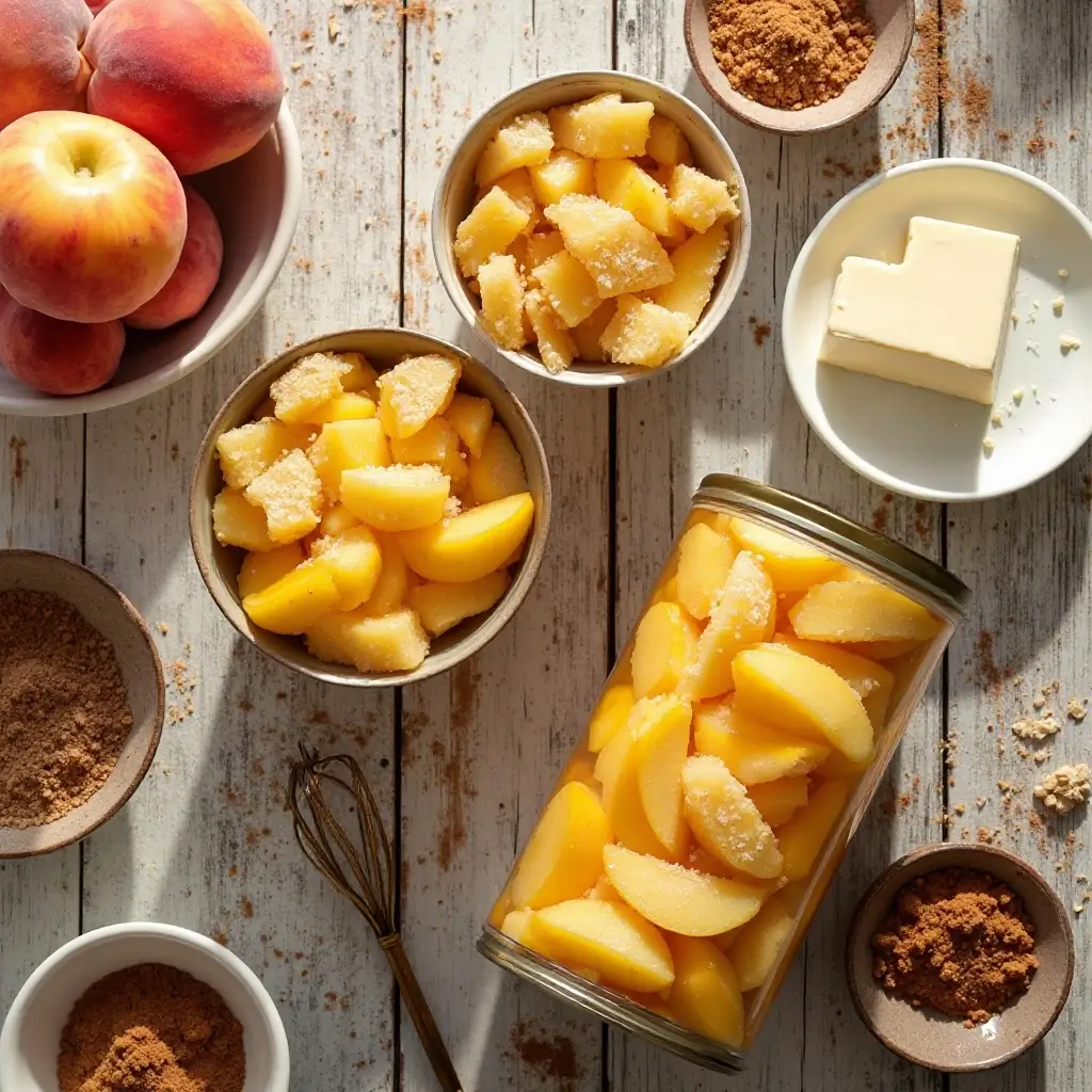 Crock Pot Peach Cobbler with Cake Mix