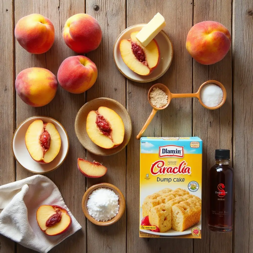 Dump Cake Fresh Peaches