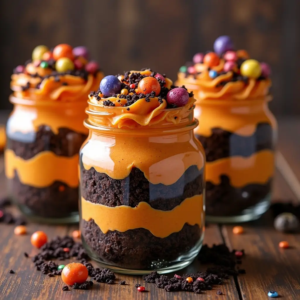Halloween Cake Jars