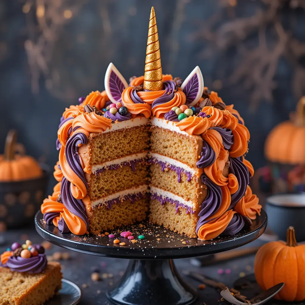 Halloween Unicorn Cake