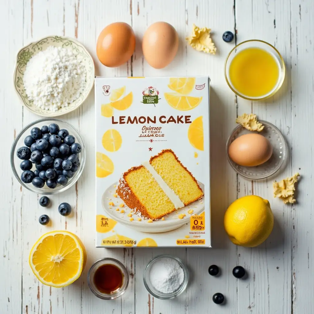 Lemon Blueberry Cake Cookies