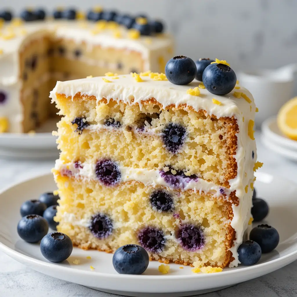 Lemon Blueberry Layer Cake