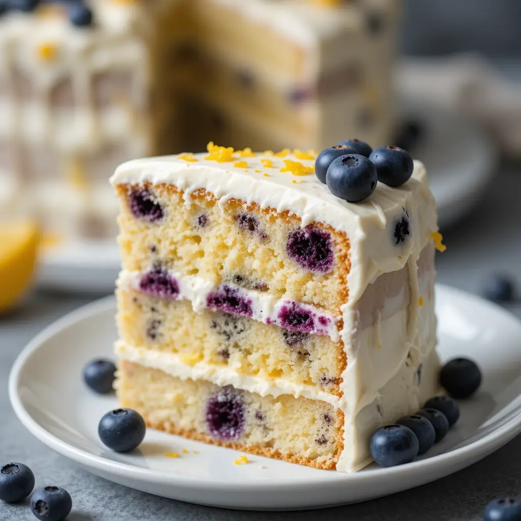 Lemon Blueberry Layer Cake