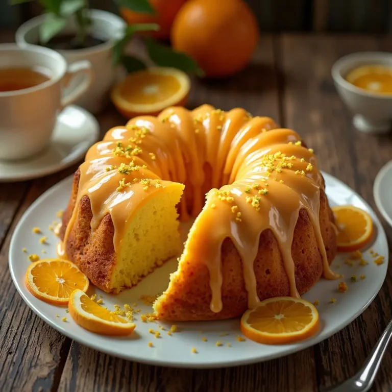Orange Cake with Glaze