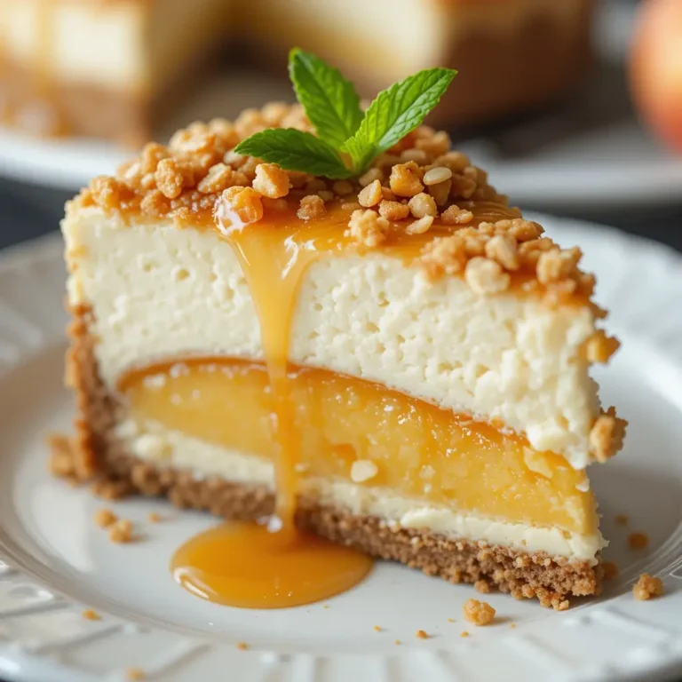 Peach Cobbler Cheesecake