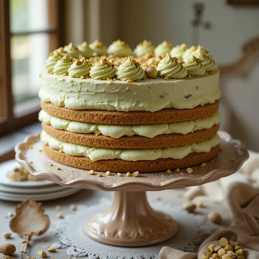 Pistachio Mousse Cake