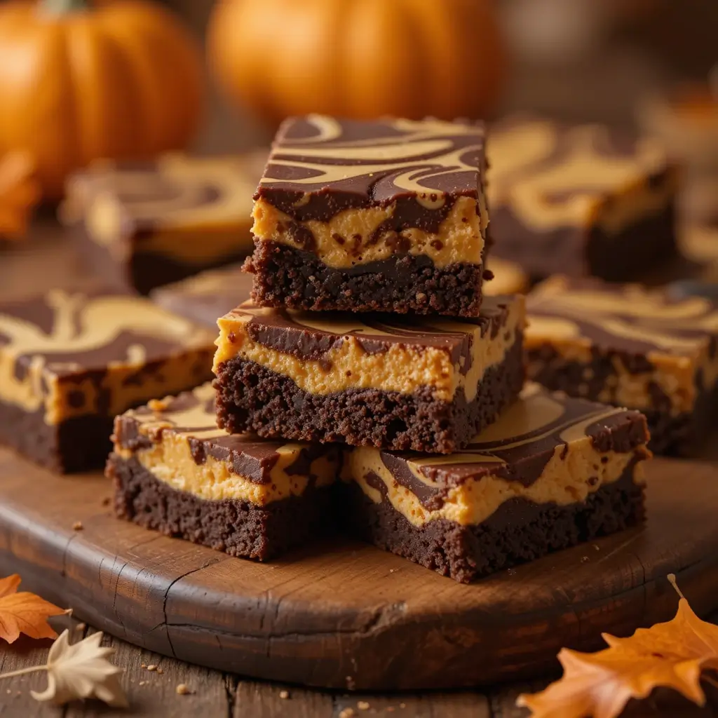 Pumpkin Cheesecake Brownies