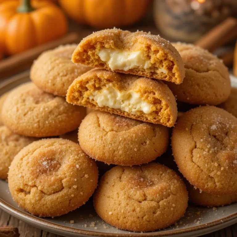 Pumpkin Cheesecake Snickerdoodle Cookies