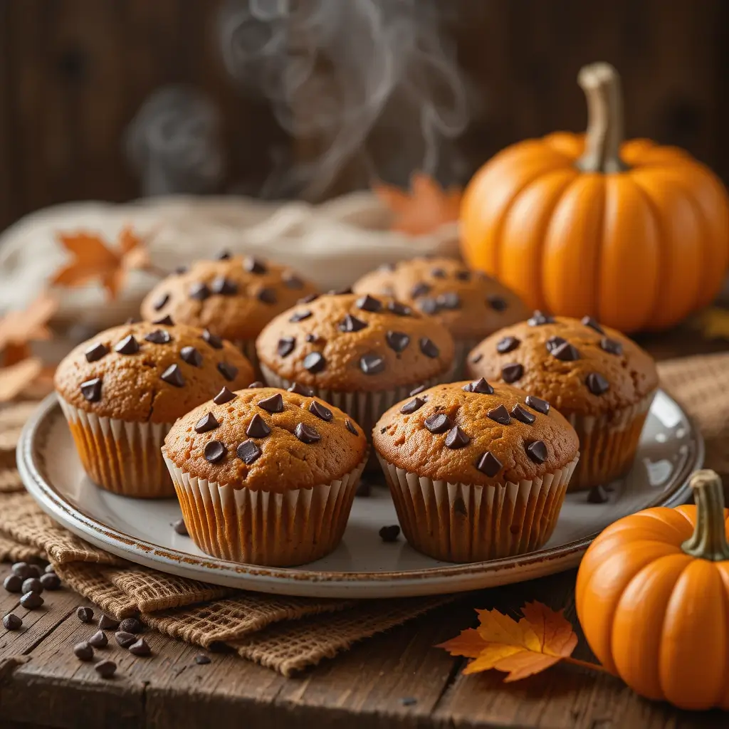 Pumpkin Chocolate Chip Muffins