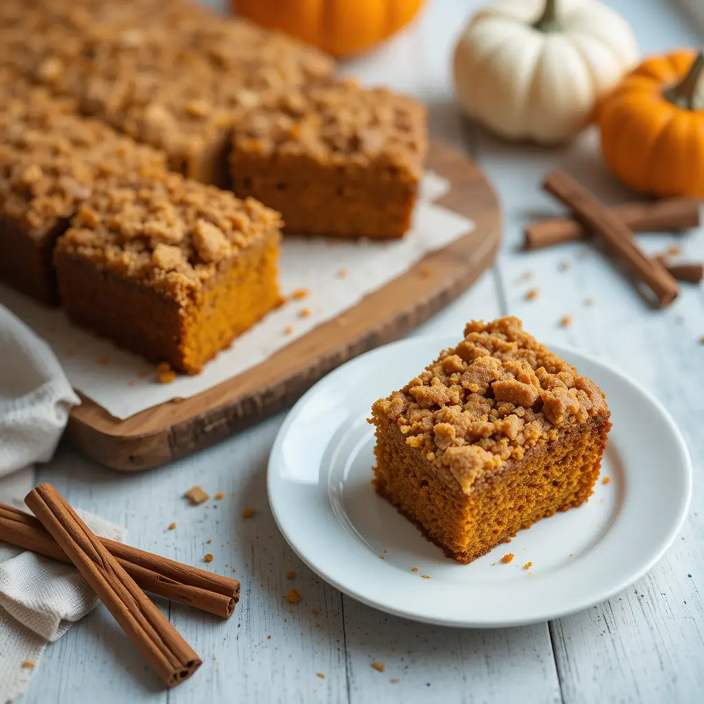 Pumpkin Coffee Cake With Streusel