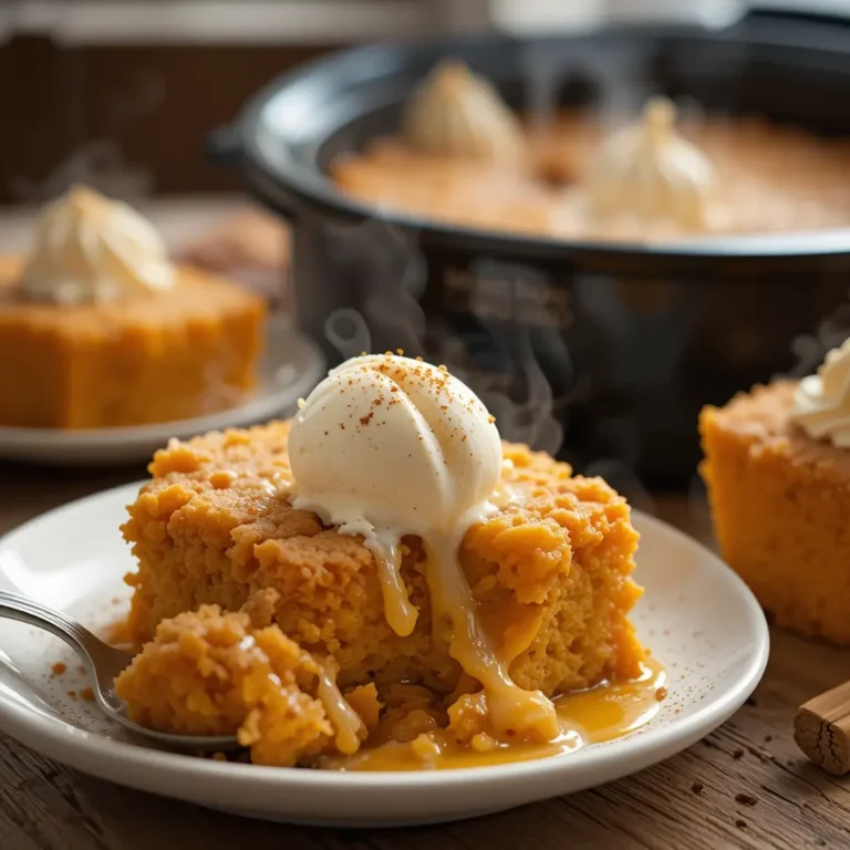 Pumpkin Dump Cake Crockpot