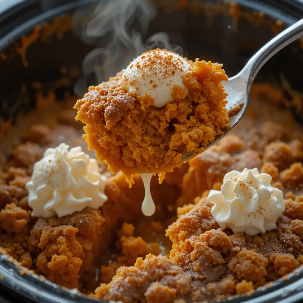 Pumpkin Dump Cake Crockpot