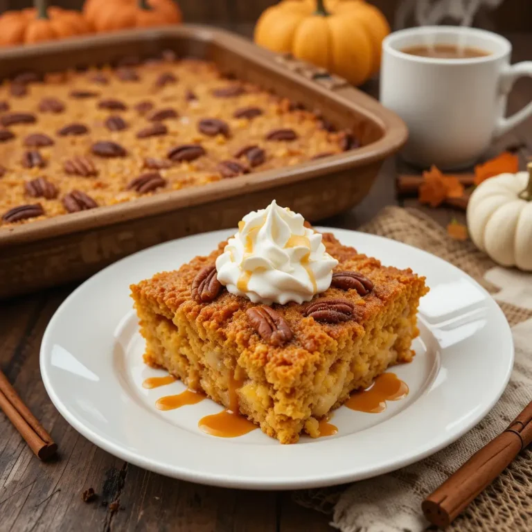 Pumpkin Dump Cake with Cream Cheese