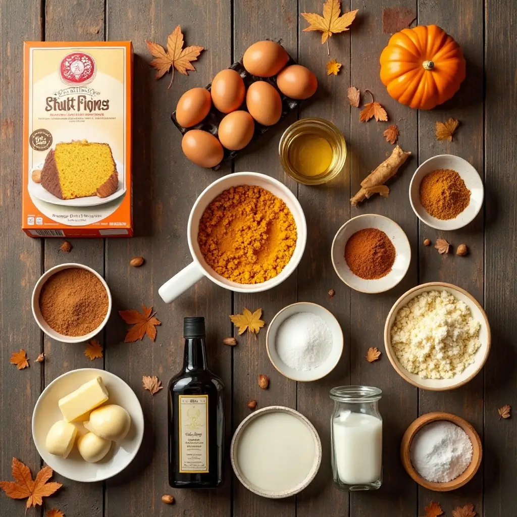 Pumpkin Poke Cake with Caramel