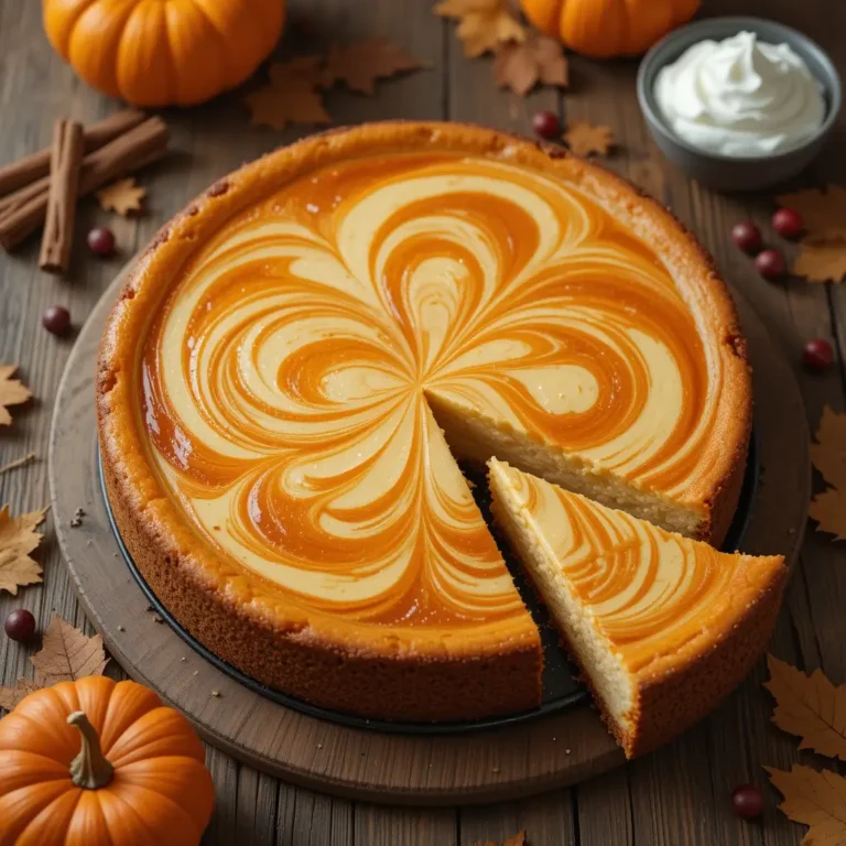 Pumpkin Swirl Cheesecake