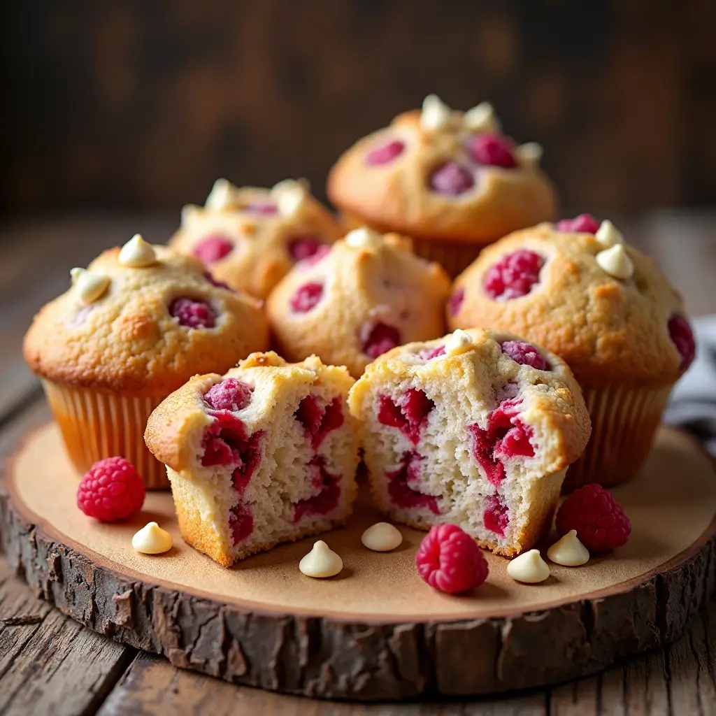 Raspberry White Chocolate Muffins