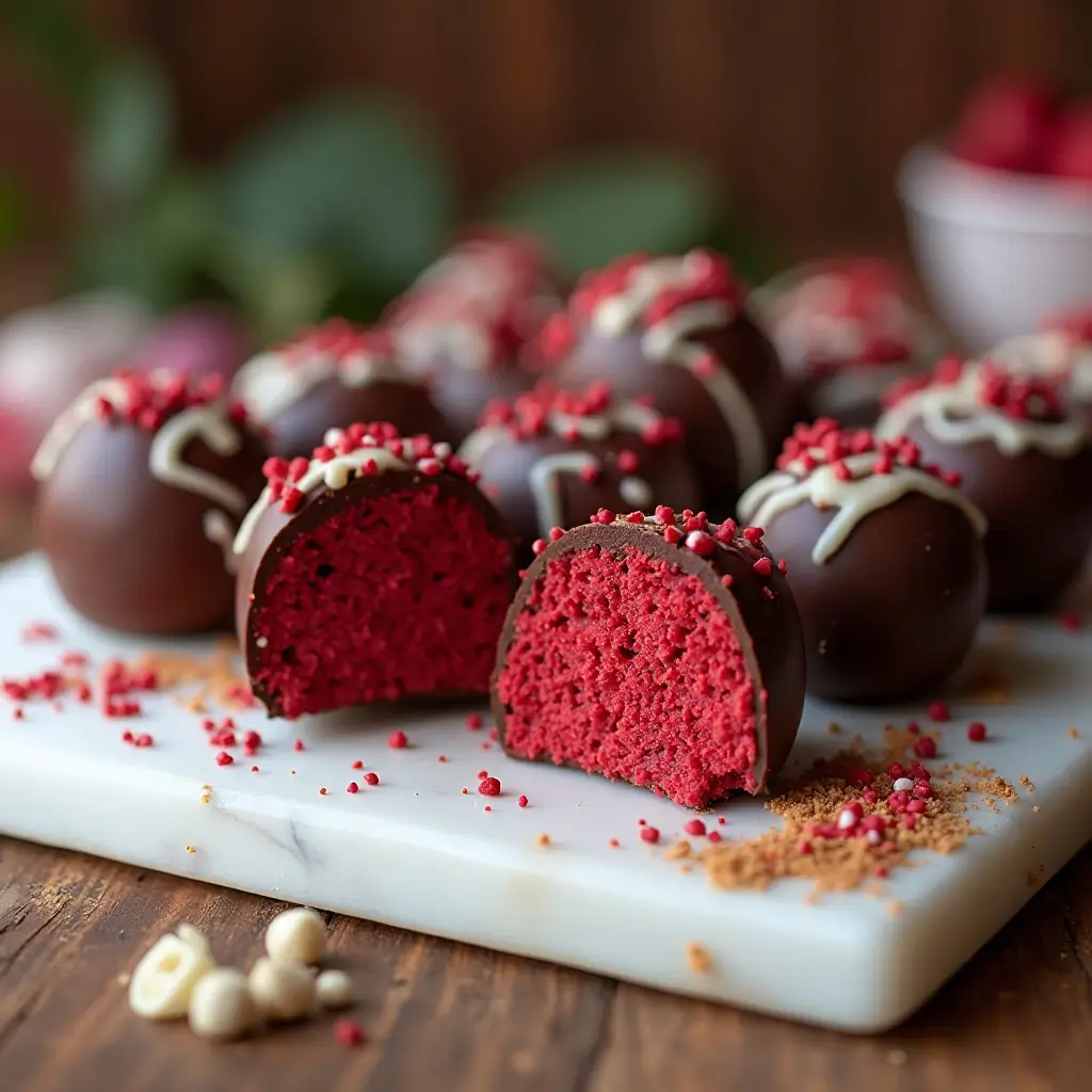 Red Velvet Cake Truffles