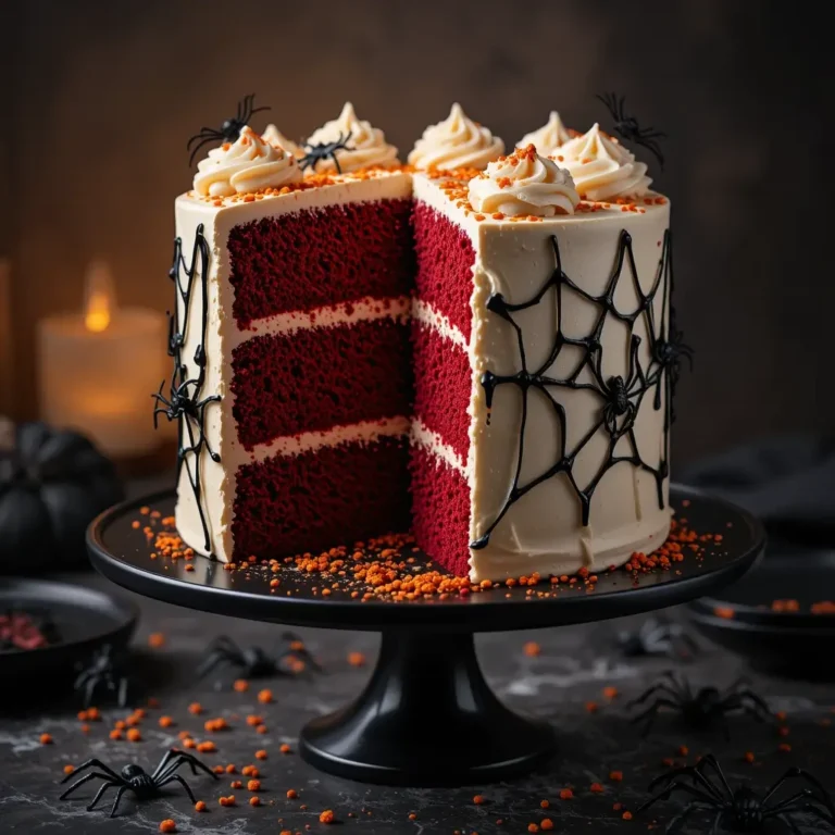 Red Velvet Halloween Cake