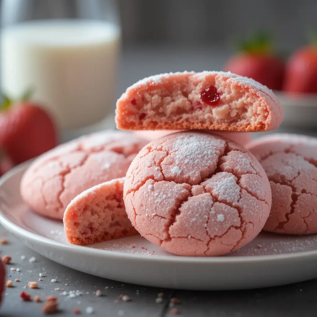 Strawberry Cake Cookies