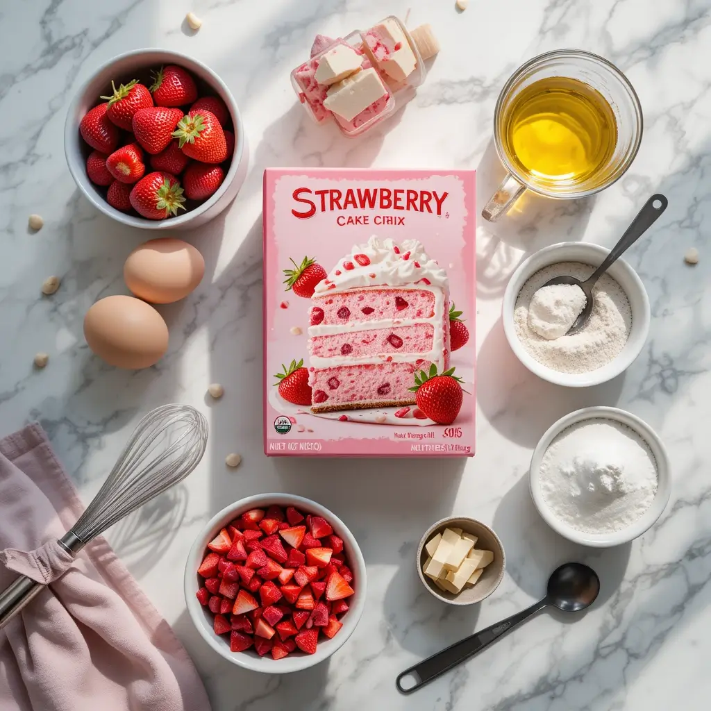 Strawberry Cake Cookies